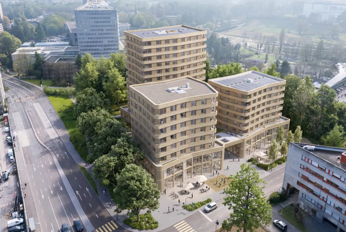 Chantier d'un ensemble de logements neufs